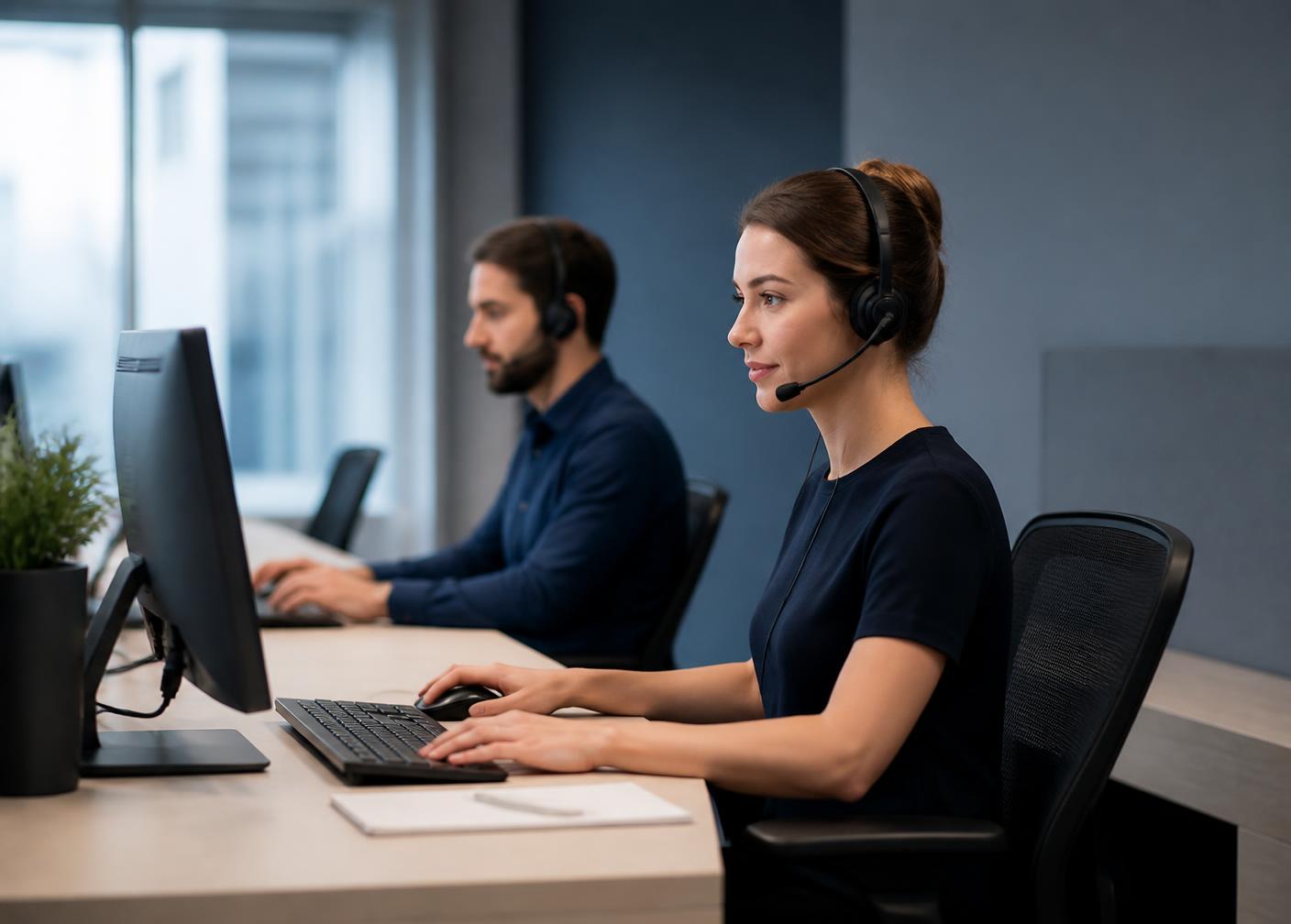 Serviceteam der DWG am Arbeitsplatz